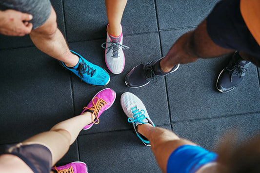 feets getting together before workout