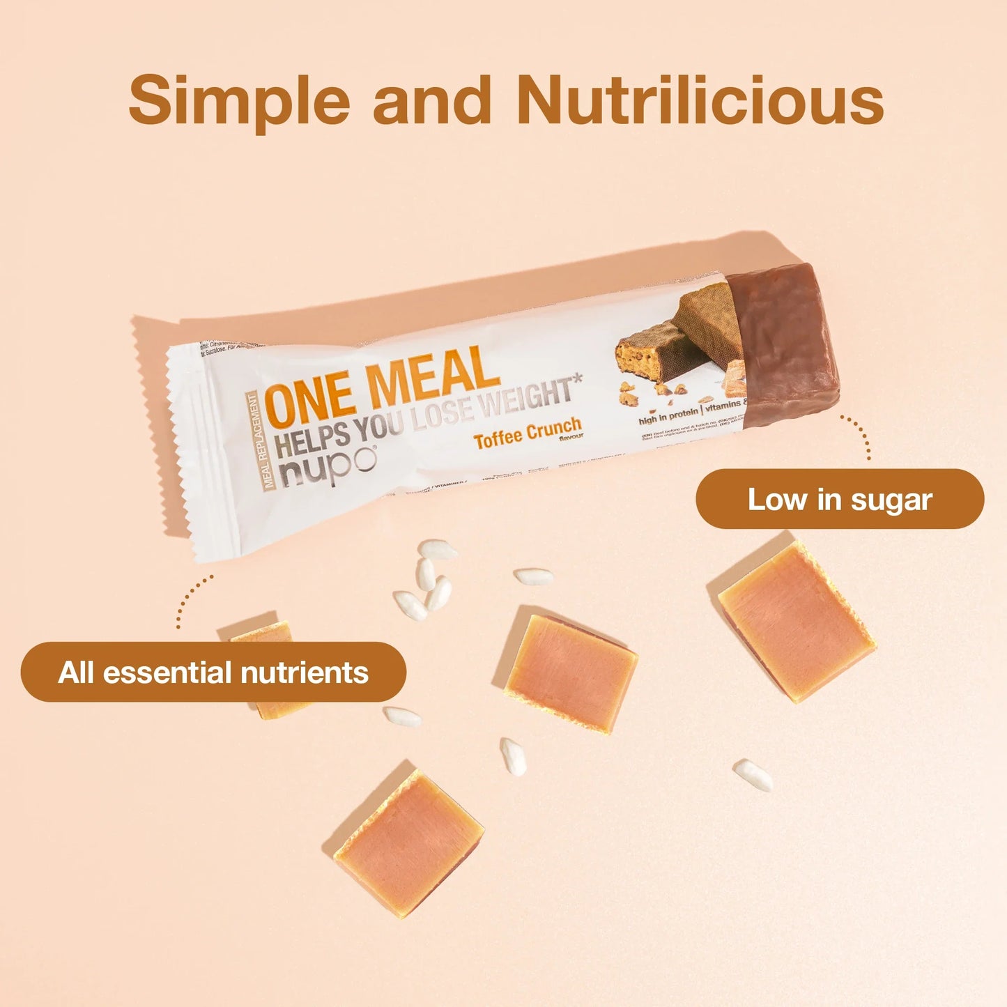 Nupo One Meal Bar Toffee Crunch 1 Bar